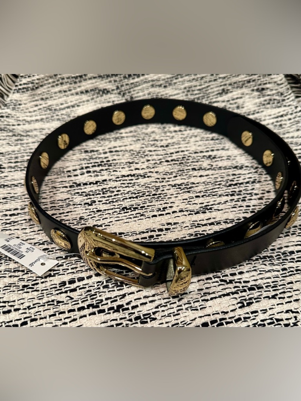 NWT Madewell Women’s Western Belt True Black/Gold Size XS - Picture 5 of 9